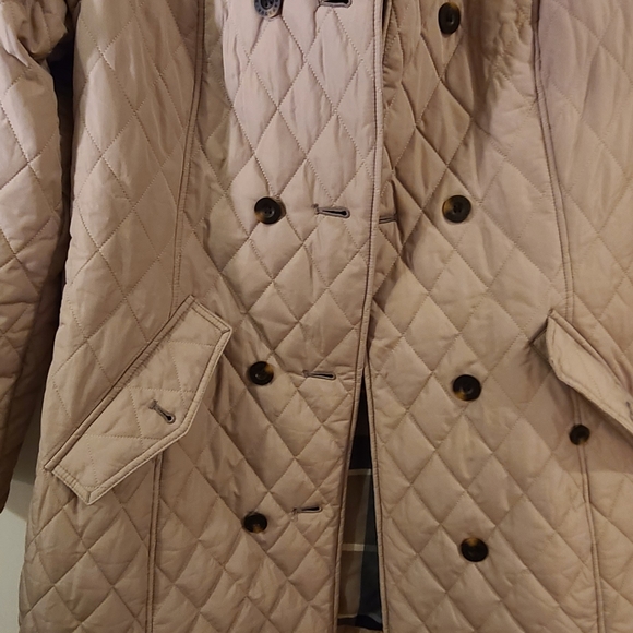 Barbour Cornel Quilt/light trench Oatmeal Tartan - Picture 6 of 7